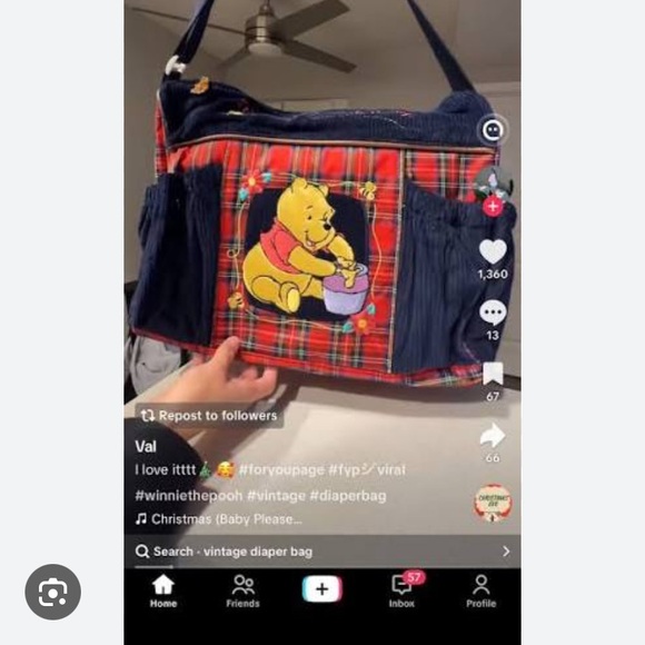 Disney Winnie the Pooh Pastel Diaper Bag